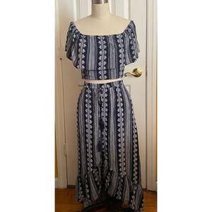 Crop Top and long Skirt set